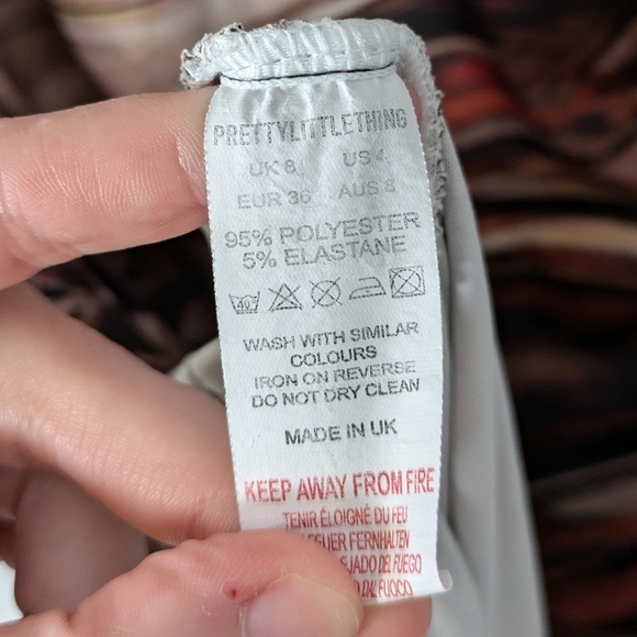 Pretty Little Thing Ruched‎ Tie-Side Bodycon 70s Inspired Mesh Mini Dress Size 4 - Picture 6 of 7